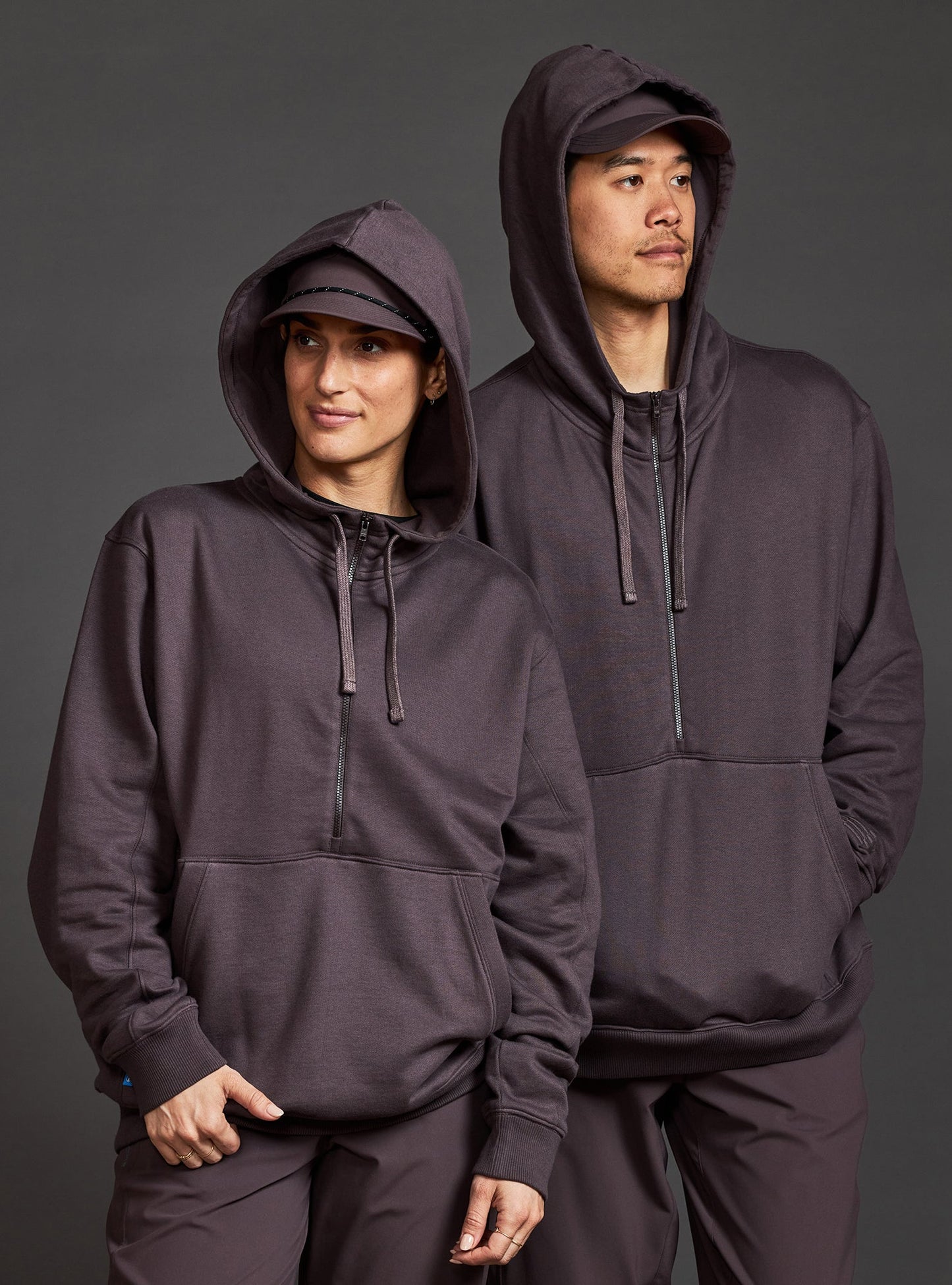 Unisex Runaround Half-Zip Hoodie