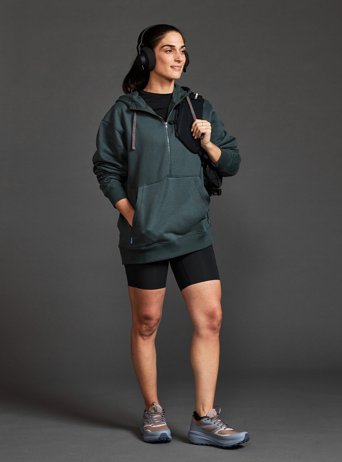 Unisex Runaround Half-Zip Hoodie
